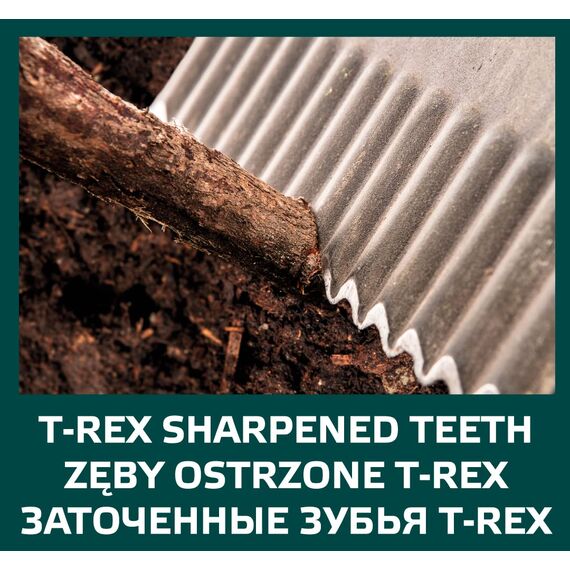 VERTO Spaten gerade, Holzgriff, gehärteter Kopf, Kunststoff-Doppelmaterialgriff, Gesamtlänge 1150 mm, gezackten Kante zum leichteren Schneiden durch steinigen Boden und Wurzeln