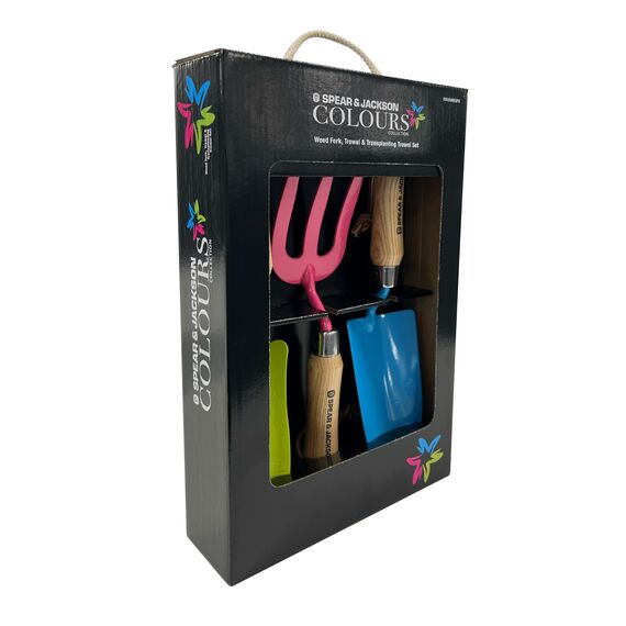 Spear & Jackson COLOURS3PS Colours Pflanzkelle, Pflanzgabel und Umpflanzkelle