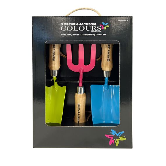 Spear & Jackson COLOURS3PS Colours Pflanzkelle, Pflanzgabel und Umpflanzkelle