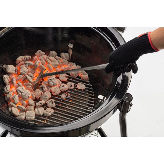 Weber Holzkohleharke - zum Verteilen heißer Kohle im Grill - Silber (7649)