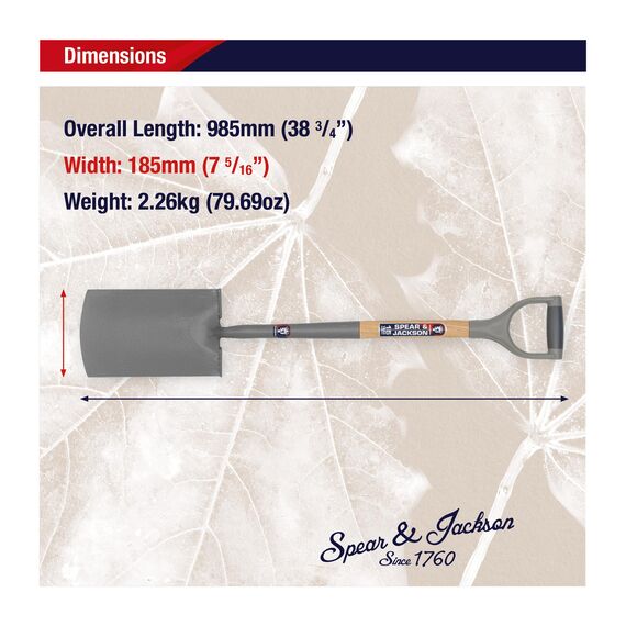 Spear & Jackson 1180NB Neverbend Kohlenstoffstahl-Grabespaten