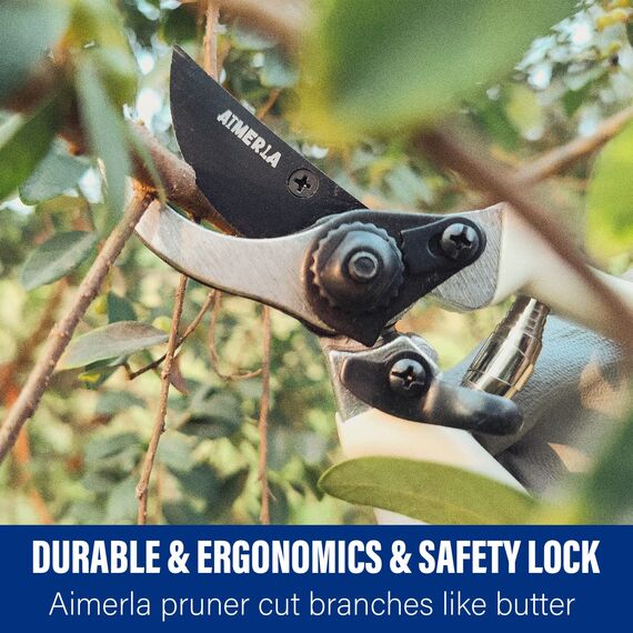 Aimerla Gartengeräte Set mit 9 robusten Gartengeräten mit rutschfestem Gummigriff mit großer Gartentasche, langlebig für Garten, Jäten, Geschenke für Frauen, Männer