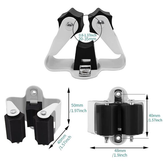 3-H 30 Stück Gerätehalter Set, Besenhalterung Wand Gartengerätehalter Besenhalter, Wandhalterung für Besen Gartengeräte Schaufel Wischmopp, Stahl Werkzeughalter Zuhaus Garten Garage, Schwarz