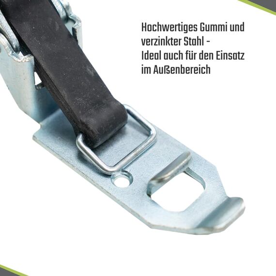 LoadCare Verschlusslager Schaufelhalter Spatenhalter Axthalter Besenhalter Spannverschluss Geräterhalterung Garten (Stahl verzinkt, 60 mm)