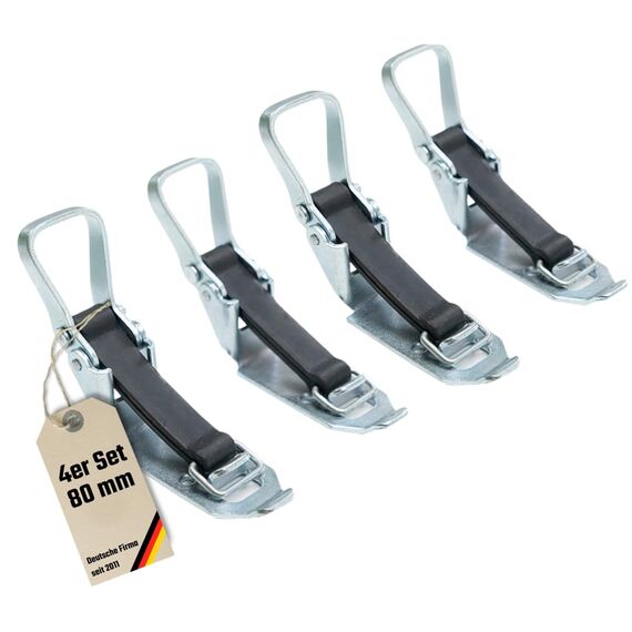 LoadCare Verschlusslager Schaufelhalter Spatenhalter Axthalter Besenhalter Spannverschluss Geräterhalterung Garten (Stahl verzinkt, 80 mm)