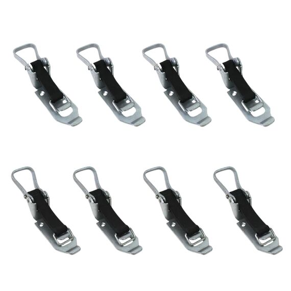 LoadCare Verschlusslager Schaufelhalter Spatenhalter Axthalter Besenhalter Spannverschluss Geräterhalterung Garten (Stahl verzinkt, 60 + 80 mm)