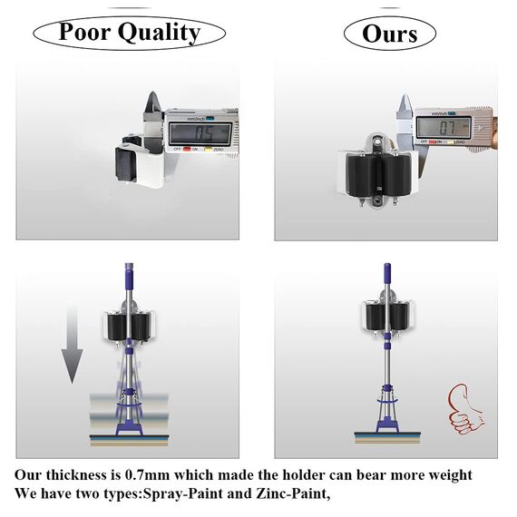 3-H 30 Stück Gerätehalter Set, Besenhalterung Wand Gartengerätehalter Besenhalter, Wandhalterung für Besen Gartengeräte Schaufel Wischmopp, Stahl Werkzeughalter Zuhaus Garten Garage, Schwarz