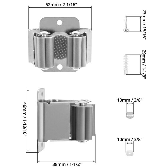 QWORK® 5 Stück Besenhalterung, Edelstahl Gerätehalter, Gartengeräte Aufhängung, für Badezimmer, Küche, Büro, Schrank, Garten, Garage
