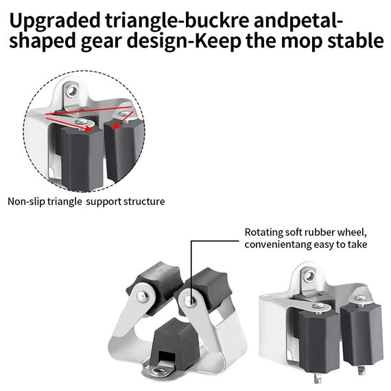 3-H 20 Stück Gerätehalter Set, Besenhalterung Wand Gartengerätehalter Besenhalter, Wandhalterung für Besen Gartengeräte Schaufel Wischmopp, Stahl Werkzeughalter Zuhaus Garten Garage, Schwarz