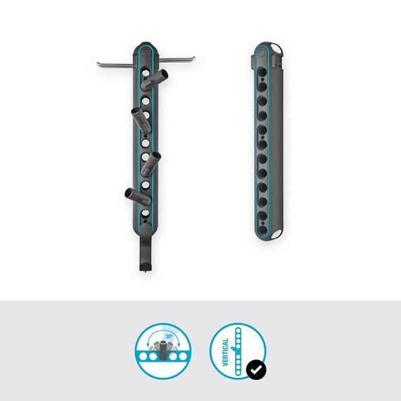 Gardena combisystem-Geräteleiste Flex: Ordnungssystem für Haus- und Gartengeräte, inkl. Einzelsteckern, aus recyceltem Material, erweiterbar, individuell bestückbar (3505-20)