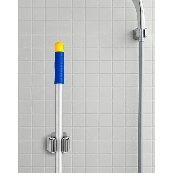 QWORK® 10 Stück Besenhalterung, Edelstahl Gerätehalter, Gartengeräte Aufhängung, für Badezimmer, Küche, Büro, Schrank, Garten, Garage