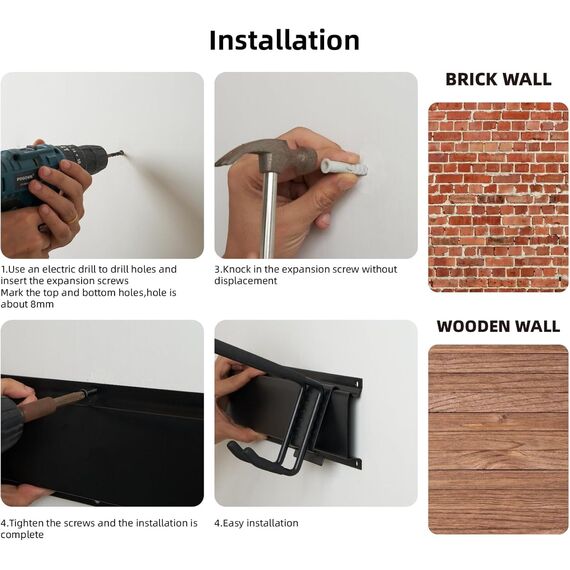 Garagen-Werkzeugorganizer mit 12 Haken, 2 Gurten & 1 Stoffkorb (40 cm) – Verstellbarer Metall-Hakenregal für Gartenwerkzeuge, – Praktische Aufbewahrungslösung für Schuppen & Haushalt