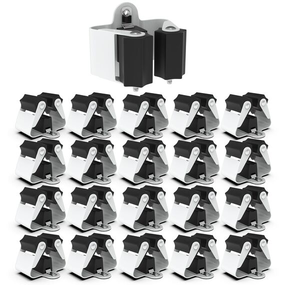 3-H 20 Stück Gerätehalter Set, Besenhalterung Wand Gartengerätehalter Besenhalter, Wandhalterung für Besen Gartengeräte Schaufel Wischmopp, Stahl Werkzeughalter Zuhaus Garten Garage, Schwarz