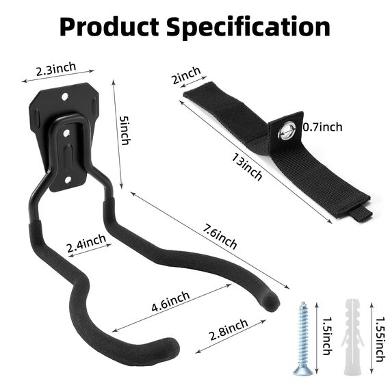 Sinoer Garten-Elektrowerkzeug-Aufhänger, Unkrautfresser-Gestell, Schnurtrimmer, Wandhaken, Garagen-Wandhaken, Utility-Halter-Organizer und Lagerung (2 Stück) hält bis zu 30KG