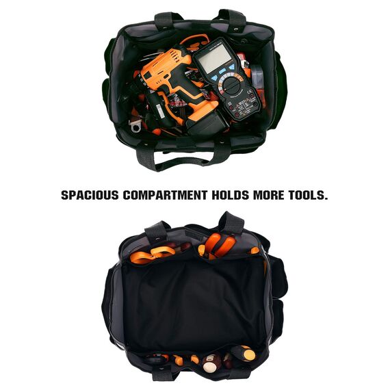 Housolution Garten Werkzeugtasche, Deluxe Garten Werkzeug Aufbewahrungstasche und Gartengerätetasche mit Kleinen Taschen, Verschleißfest und Wiederverwendbar, 12 Zoll, Dunkelgrün