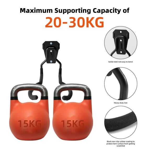 Sinoer Garten-Elektrowerkzeug-Aufhänger, Unkrautfresser-Gestell, Schnurtrimmer, Wandhaken, Garagen-Wandhaken, Utility-Halter-Organizer und Lagerung (2 Stück) hält bis zu 30KG