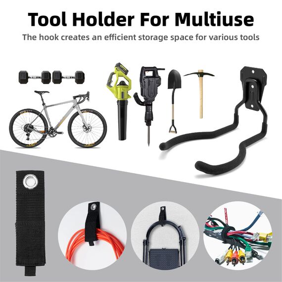 Sinoer Garten-Elektrowerkzeug-Aufhänger, Unkrautfresser-Gestell, Schnurtrimmer, Wandhaken, Garagen-Wandhaken, Utility-Halter-Organizer und Lagerung (2 Stück) hält bis zu 30KG