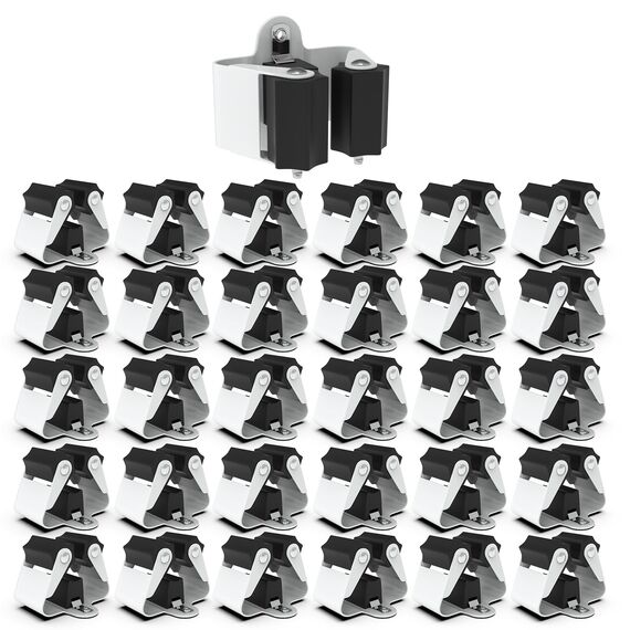 3-H 30 Stück Gerätehalter Set, Besenhalterung Wand Gartengerätehalter Besenhalter, Wandhalterung für Besen Gartengeräte Schaufel Wischmopp, Stahl Werkzeughalter Zuhaus Garten Garage, Schwarz