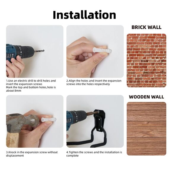 Sinoer Garten-Elektrowerkzeug-Aufhänger, Unkrautfresser-Gestell, Schnurtrimmer, Wandhaken, Garagen-Wandhaken, Utility-Halter-Organizer und Lagerung (2 Stück) hält bis zu 30KG