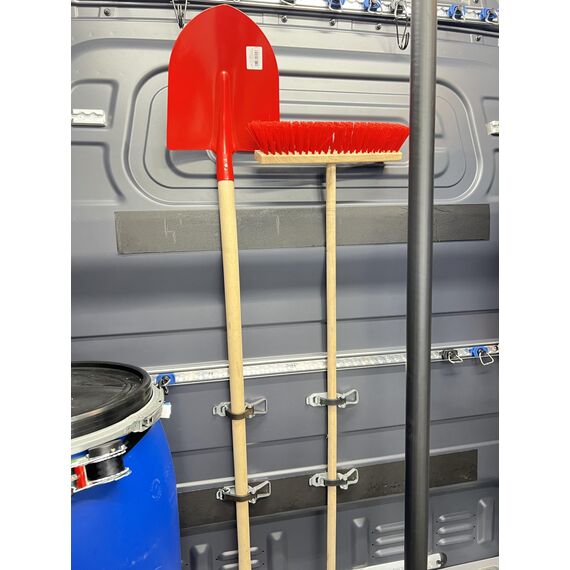 LOADCARE Verschlusslager Schaufelhalter Spatenhalter Axthalter Besenhalter Spannverschluss Geräterhalterung Garten (4 Stück 80 mm olivgrün)