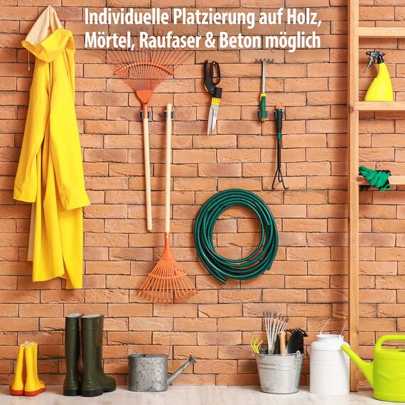 Maila® Gerätehalter (15er Set) - Robuster 304er Edelstahl rostfrei - Besenhalterung Wand mit starker Klemmwirkung, Wandhalterung für Besen, als Werkzeughalter