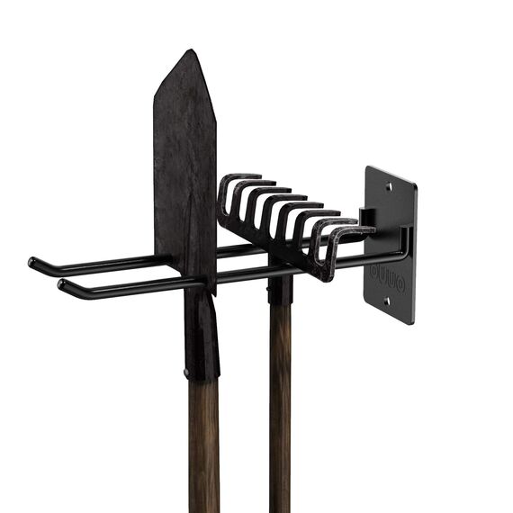 OUUO Garagen-Aufbewahrungs-Organizer für Werkzeug-Organisation, 4 Stück, robuster Wandaufhänger aus massivem Stahl für Gartenwerkzeug-Aufbewahrung – Schaufel, Rechen, Besen, Organizer, Wandhalterung,