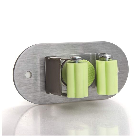 Meiyijia Besenhalter für die Wand, multifunktional, Bohren von Schrauben und selbstklebend, Mop Halterung, 304 gebürstet, Edelstahl, zum Aufhängen von Werkzeugen, 2 Stück