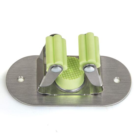 Meiyijia Besenhalter zur Wandmontage, multifunktional, Bohren von Schrauben und selbstklebend, Mop Halterung, 304 gebürstet, Edelstahl, zum Aufhängen von Werkzeugen, 4 Stück