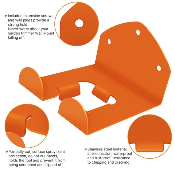 FLEXI RODS Ordnungssystem für Garage, Wandaufhängung, Gartenwerkzeuggestell für Rasentrimmer, Heckenschere, Garagen-Werkzeuge, 1 Stück