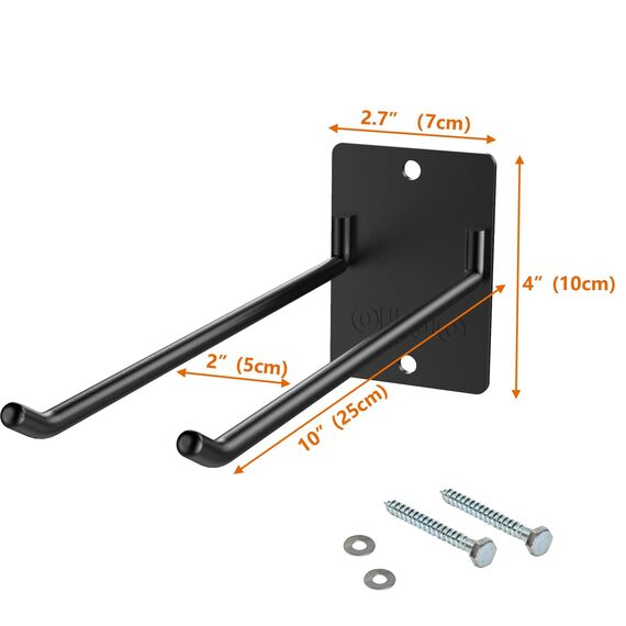 OUUO Garagen-Aufbewahrungs-Organizer für Werkzeug-Organisation, 4 Stück, robuster Wandaufhänger aus massivem Stahl für Gartenwerkzeug-Aufbewahrung – Schaufel, Rechen, Besen, Organizer, Wandhalterung,