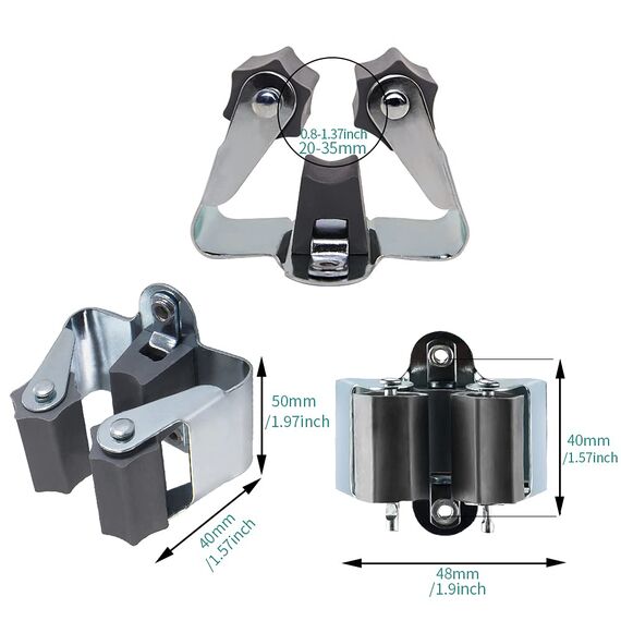 3-H Besenhalterung Wand,Gerätehalter 6 Stück,Besen Halterung Federstahl ist 0,7mm dick statt 0,5mm,Gartengerätehalter,Werkzeughalter für Wände,Mauern,Küche,Zuhause,Badezimmer,Garage,Gart(grau)