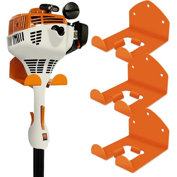 Flexi Rods Garagen-Aufbewahrung, Ordnungssystem für Garage, Trimmer-Gestell, Träger für Rasentrimmer, Heckenschere, für Garagenwand, Gartengeräte, 3 Stück