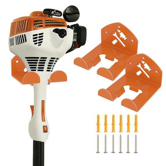 Flexi Rods Ordnungssystem für Garage, Aufbewahrung, Trimmer-Gestell, Träger für Elektrowerkzeug für Rasentrimmer, Heckenschere,Hochleistungs-Unkrautvernichter, Haken, Ordnungssystem für Gartengeräte