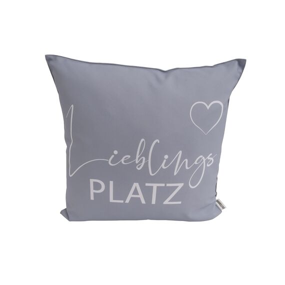 CB Home & Style Outdoor Garten Kissen Wasserabweisend Wasserfest 45 x 45 cm mit Füllung (Lieblingsplatzgrau)