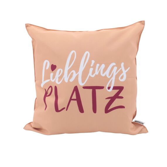 CB Home & Style Outdoor Garten Kissen Wasserabweisend Wasserfest 45 x 45 cm mit Füllung (Lieblingsplatz Peach)