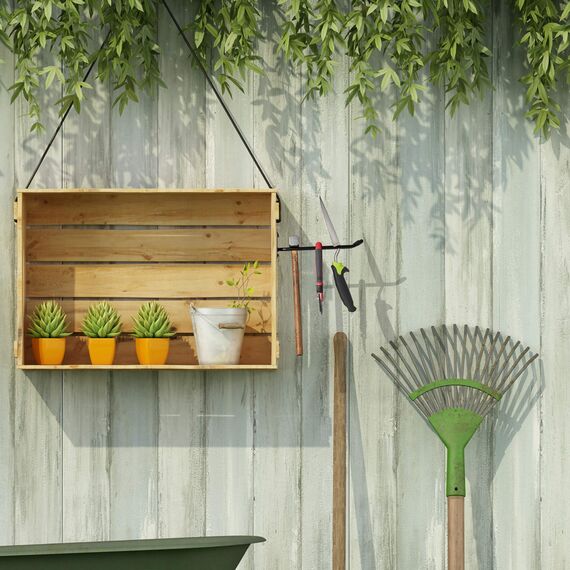 Relaxdays 2 x Gerätehalter Wandhalterung, Doppelhaken, Besenhalter, Spatenhalter zum Anschrauben, Wand, Stahl, 24cm, schwarz