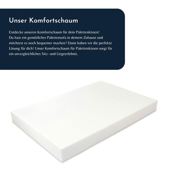 MSS e.K. PALETTENKISSEN MATRATZENKISSEN (120 x 80 x 12 cm) Schaumstoff FÜR EUROPALETTE / RG40 / Auflage