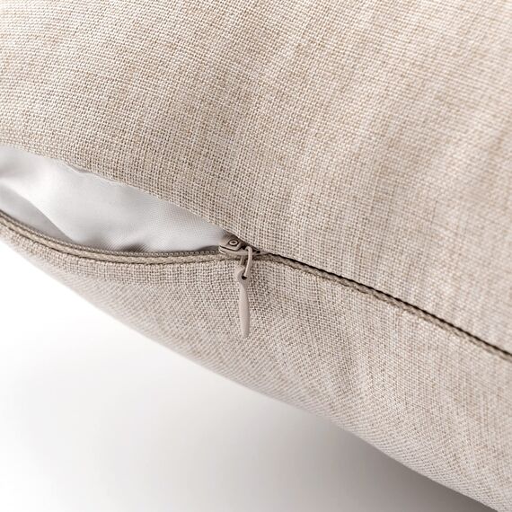 EMEMA Kissenbezug Outdoor Wasserdicht Sofakissen Wasserfest Dekokissen Kissenbezüge Dekorativ Kissen Kissenhülle aus Polyster für Garten Sofa Wohnzimmer Bett 2er Set 30x50 cm Beige