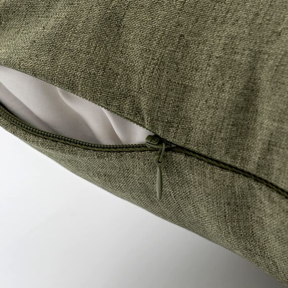 EMEMA Kissenbezug Outdoor Wasserdicht Sofakissen Wasserfest Dekokissen Kissenbezüge Dekorativ Kissen Kissenhülle aus Polyster für Garten Sofa Wohnzimmer Bett 2er Set 40x40 cm Dunkelgrün