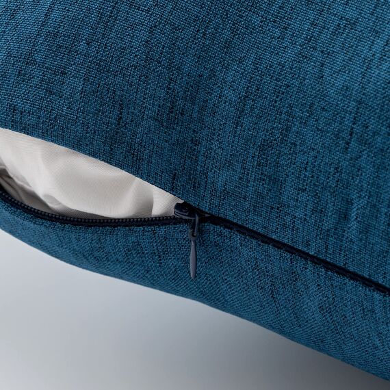 EMEMA Kissenbezug Outdoor Wasserdicht Sofakissen Wasserfest Dekokissen Kissenbezüge Dekorativ Kissen Kissenhülle aus Polyster für Garten Sofa Wohnzimmer Bett 2er Set 40x40 cm Navy blau