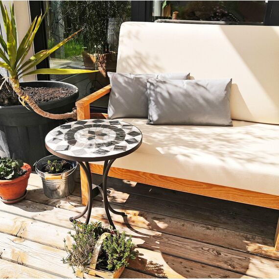 JACK Outdoor Lounge Kissen 30x50cm Dekokissen inkl. Füllung Wasserfest Sitzkissen Garten Stuhl Lotus Effekt, Farbe:Grau