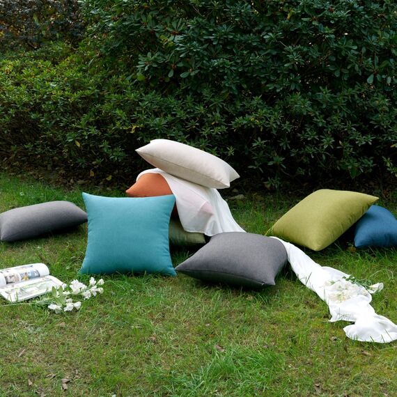 EMEMA Kissenbezug Herbst Outdoor Wasserdicht Sofakissen Wasserfest Dekokissen Kissenbezüge Dekorativ Kissen Kissenhülle aus Polyster für Garten Sofa Wohnzimmer Bett 2er Set 30x50 cm Orange