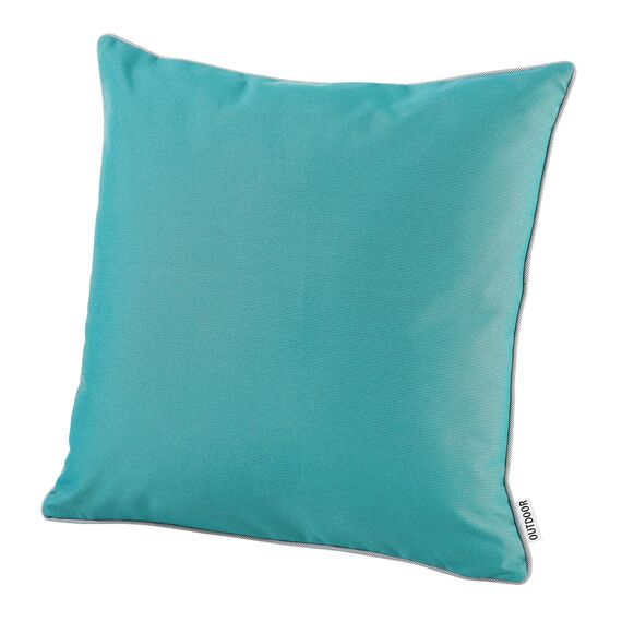 heimtexland ® Outdoor Lounge Dekokissen Lotus Effekt wetterfest schmutz- und wasserabweisend Garten Kissen 45x45 Outdoorkissen Typ551 Türkis