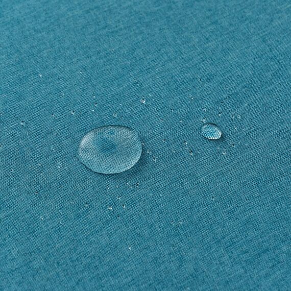 EMEMA Kissenbezug Outdoor Wasserdicht Sofakissen Wasserfest Dekokissen Kissenbezüge Dekorativ Kissen Kissenhülle aus Polyster für Garten Sofa Wohnzimmer Bett 2er Set 45x45 cm Pfauenblau