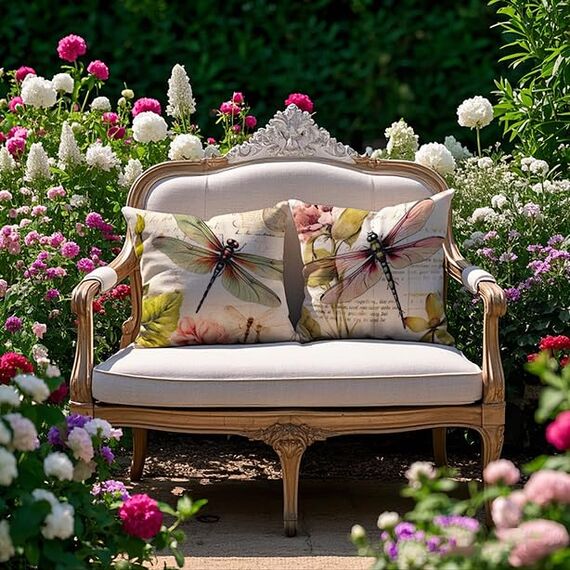 Cirzone Kissenbezug 45x45 2er Set Outdoor Kissen Wetterfest Leinen, Boho Deko für Deko Wohnzimmer, Garten, Balkon