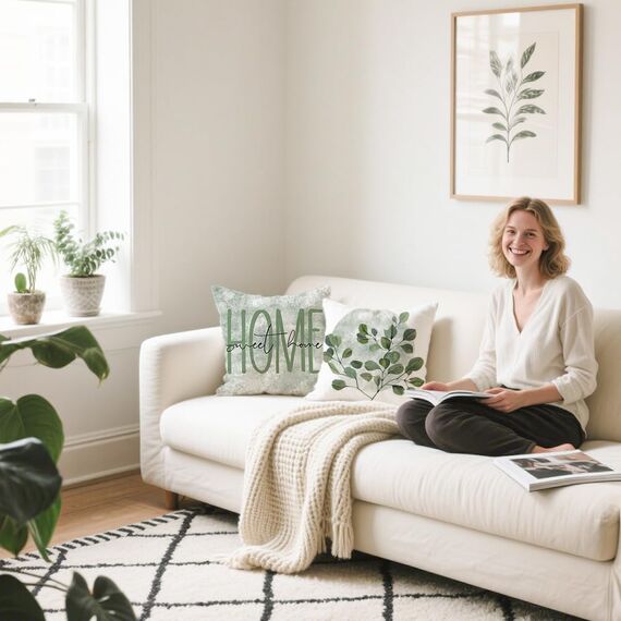 Cirzone Outdoor Kissen Wetterfest 45x45 4er Set Dekokissen, Kissenbezüge Sofakissen für Deko Wohnzimmer, Garten, Balkon