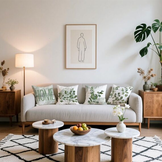 Cirzone Outdoor Kissen Wetterfest 45x45 4er Set Dekokissen, Kissenbezüge Sofakissen für Deko Wohnzimmer, Garten, Balkon