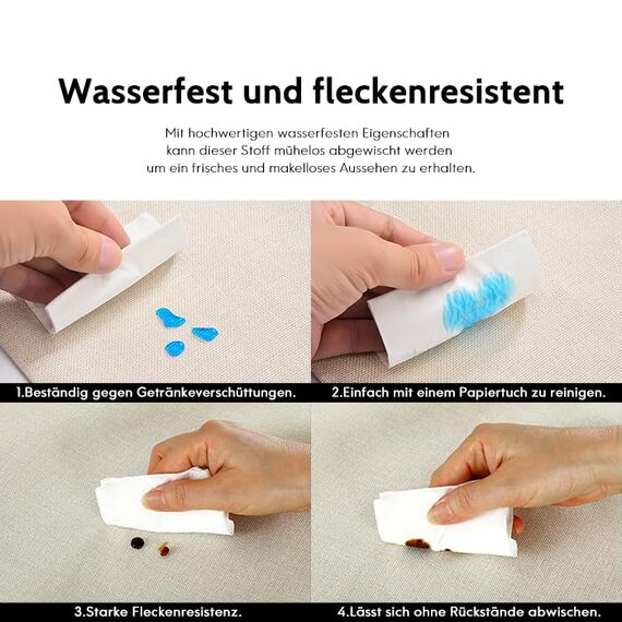 Cirzone Kissenbezug 45x45 2er Set Outdoor Kissen Wetterfest Leinen, Boho Deko für Deko Wohnzimmer, Garten, Balkon