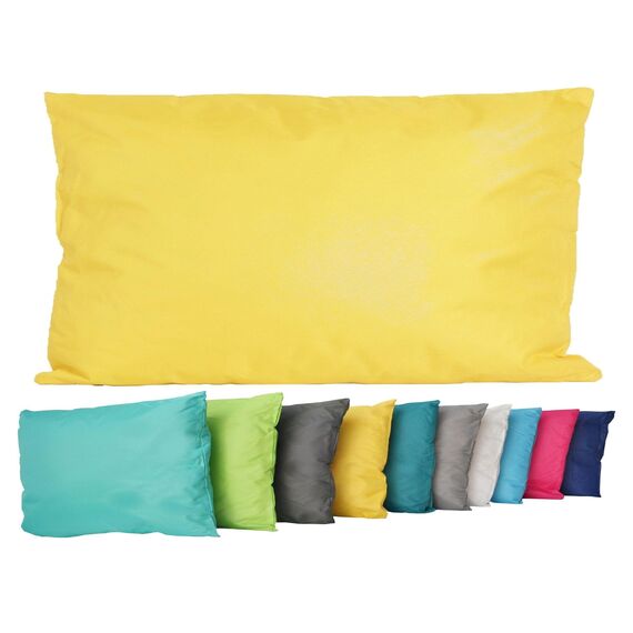 JACK Outdoor Lounge Kissen 30x50cm Dekokissen inkl. Füllung Wasserfest Sitzkissen Garten Stuhl Lotus Effekt, Farbe:Gelb