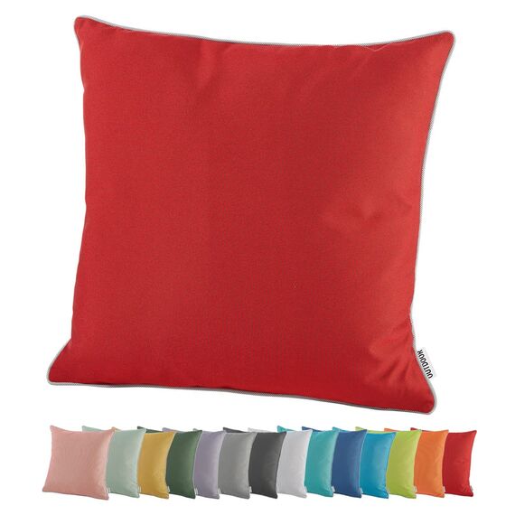 heimtexland ® Outdoor Lounge Dekokissen Lotus Effekt wetterfest schmutz- und wasserabweisend Garten Kissen 45x45 Outdoorkissen Typ551 Rot